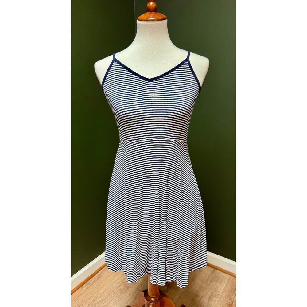 Y2K Mossimo Striped‎ V Neck Summer Dress Women's Size S